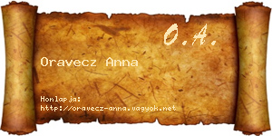 Oravecz Anna névjegykártya